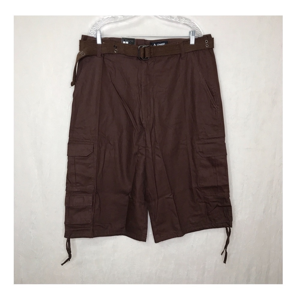 NEW A CARGO Men’s Belted Utility Shorts Brown